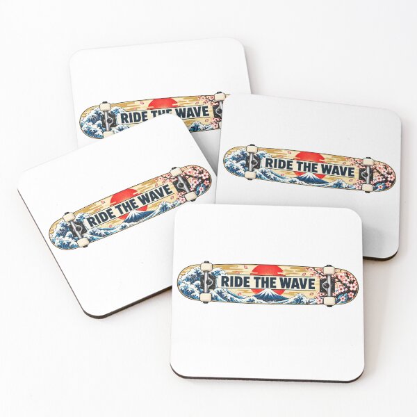 Item preview, Ride The Wave – Japanese Skateboard Streetwear Art designed and sold by KASUMINK.
