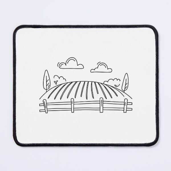 Item preview, An illustration of vineyard with a wooden fence designed and sold by rasagamastore.