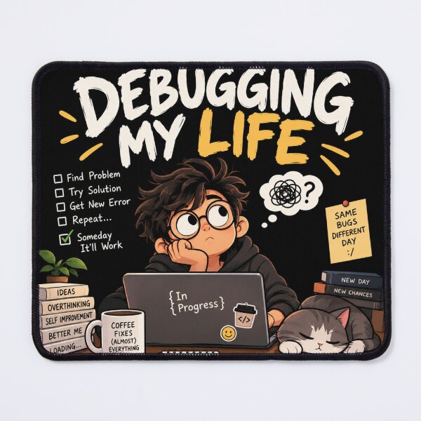Item preview, Debugging My Life Funny Programmer designed and sold by Debnath-style.