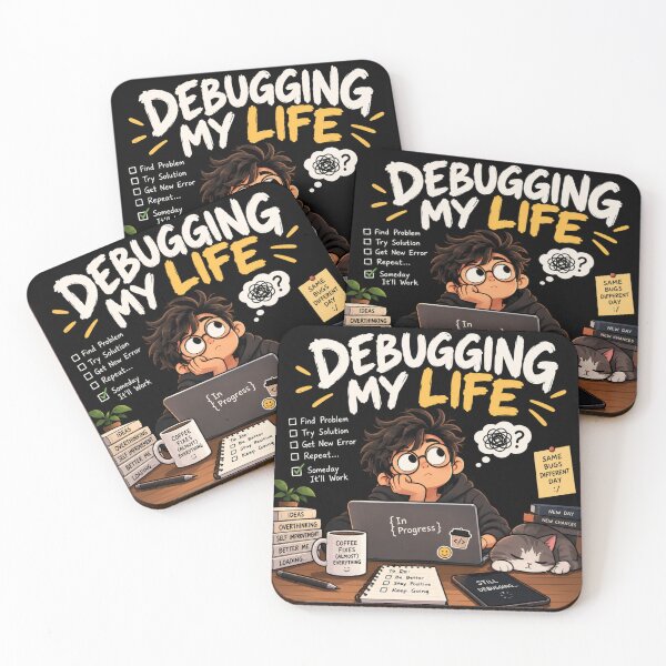 Item preview, Debugging My Life Funny Programmer designed and sold by Debnath-style.