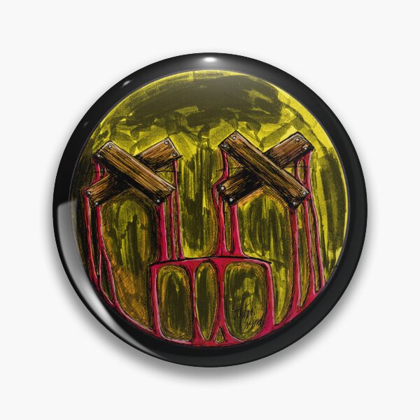 Item preview, Boarded Eyes Scar-E-Moji (Alt Edition) Crimson Blood Horror Emoji designed and sold by Grimmlar.