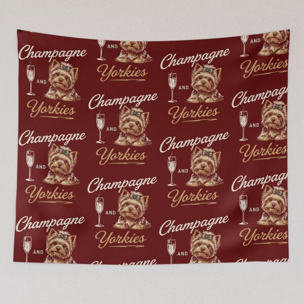 Item preview, Champagne Lover and Yorkies Mom Classic - Yorkshire Lover Gift Apparel designed and sold by PrintSpire Studios.