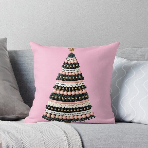 Item preview, Elegant Layered Christmas Tree with Pink Ornaments designed and sold by colorful-white.