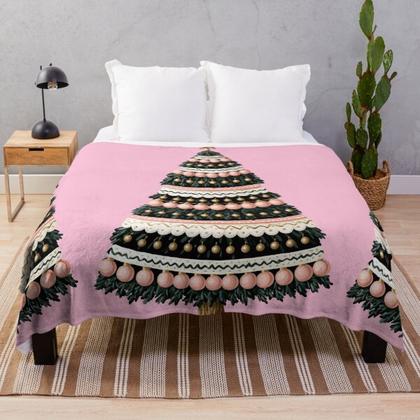 Item preview, Elegant Layered Christmas Tree with Pink Ornaments designed and sold by colorful-white.