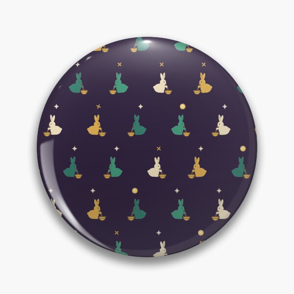 Item preview, Jade Rabbit Polka Mid-Autumn Festival Repeat Pattern designed and sold by KungPowUnicorn.
