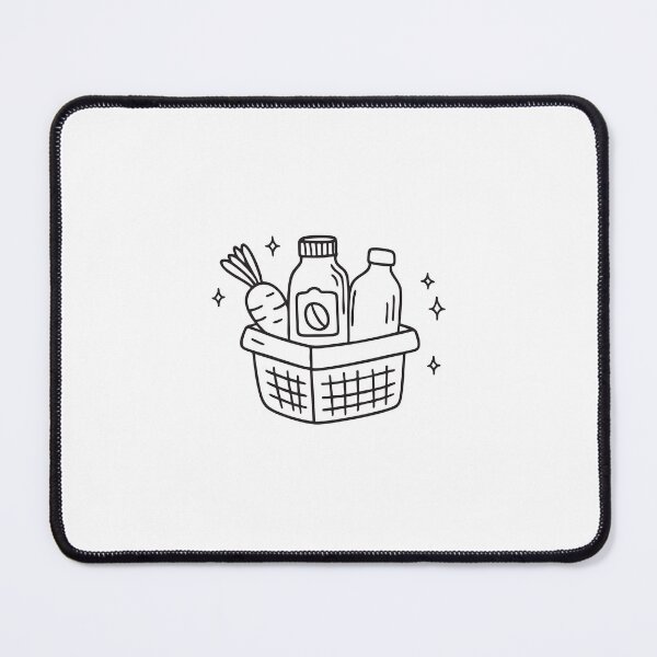 Item preview, A basket of groceries with a bottle of vitamins inside designed and sold by rasagamastore.