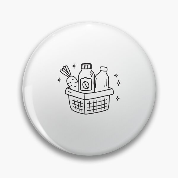 Item preview, A basket of groceries with a bottle of vitamins inside designed and sold by rasagamastore.