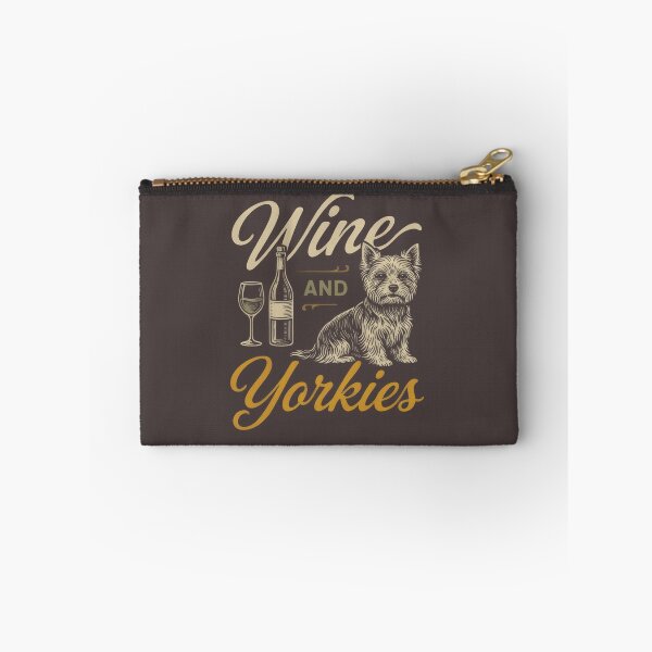 Item preview, Wine and Yorkshire Classic - Yorkie Owner Gift Shirt designed and sold by PrintSpire Studios.