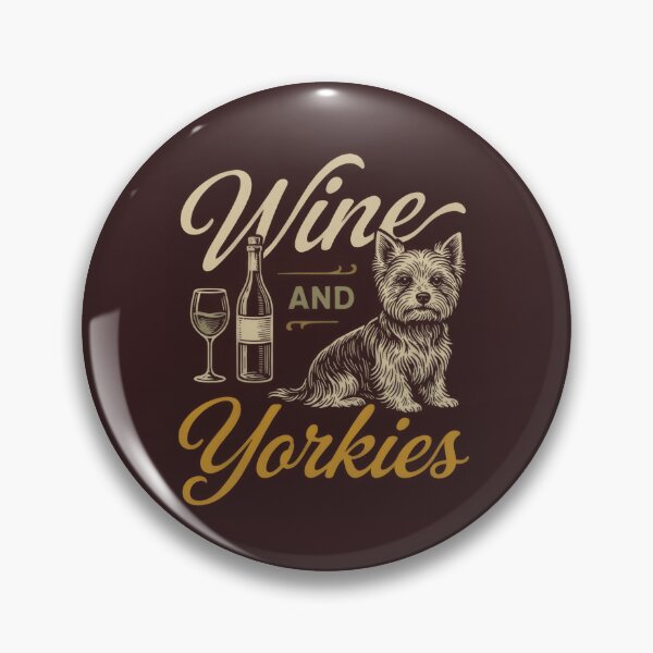 Item preview, Wine and Yorkshire Classic - Yorkie Owner Gift Shirt designed and sold by PrintSpire Studios.