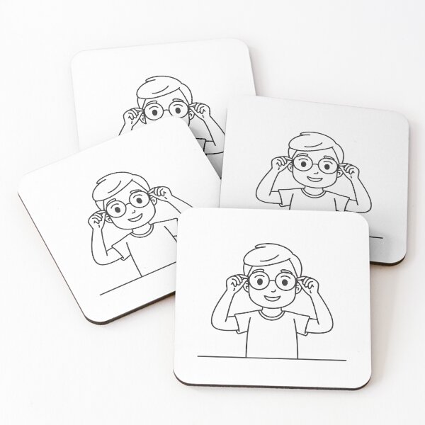 Item preview, A child trying on glasses for the first time designed and sold by rasagamastore.
