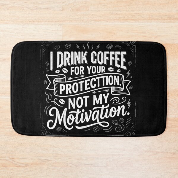 Item preview, I Drink Coffee For Your Protection - Funny Sarcastic Quote designed and sold by jrzvibe.