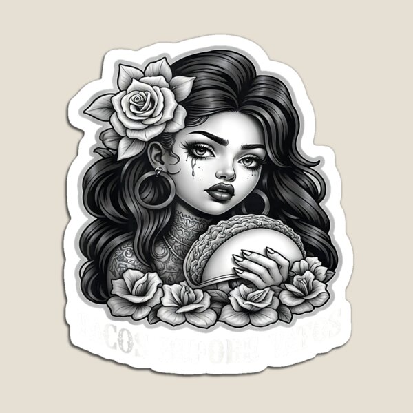 Item preview, Tacos Before Vatos Sad Chola Latina Chicana Floral Tank Top designed and sold by BeZTo.