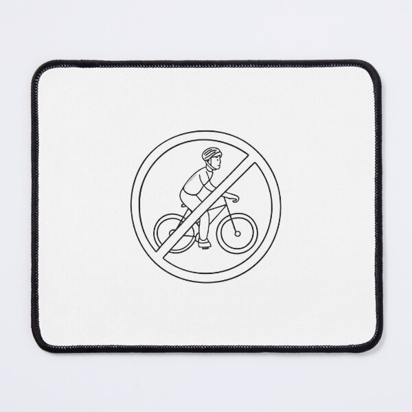 Item preview, A cyclist riding past a No Bicycles sign designed and sold by rasagamastore.
