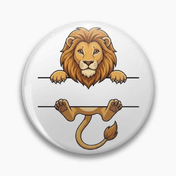 Item preview, Cute Peeking Lion Name Frame Split Monogram designed and sold by PetalsPaws.
