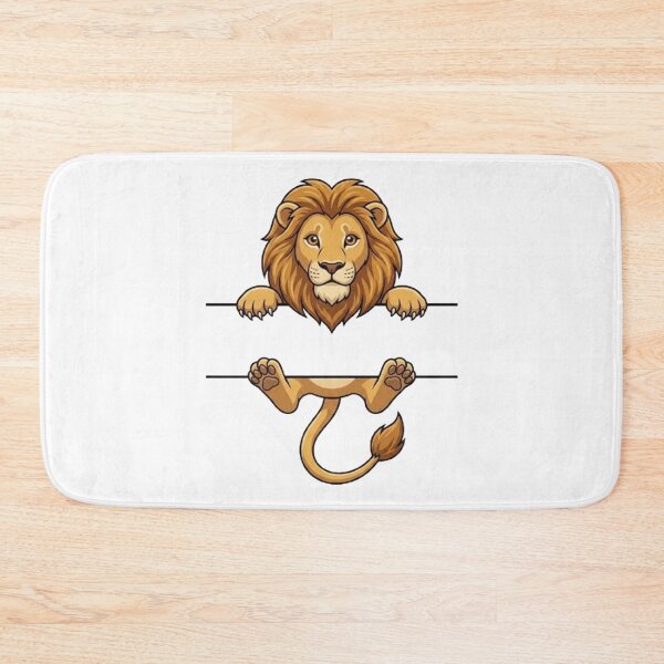 Item preview, Cute Peeking Lion Name Frame Split Monogram designed and sold by PetalsPaws.