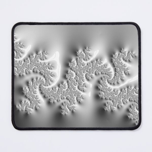 Item preview, Silver and White Geometric Swirl designed and sold by Vicky Brago-Mitchell®.