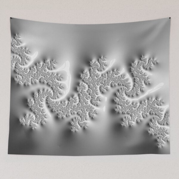 Item preview, Silver and White Geometric Swirl designed and sold by Vicky Brago-Mitchell®.