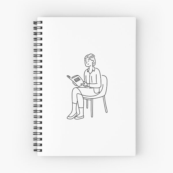 Item preview, A female visitor sitting in a waiting area with a brochure designed and sold by rasagamastore.