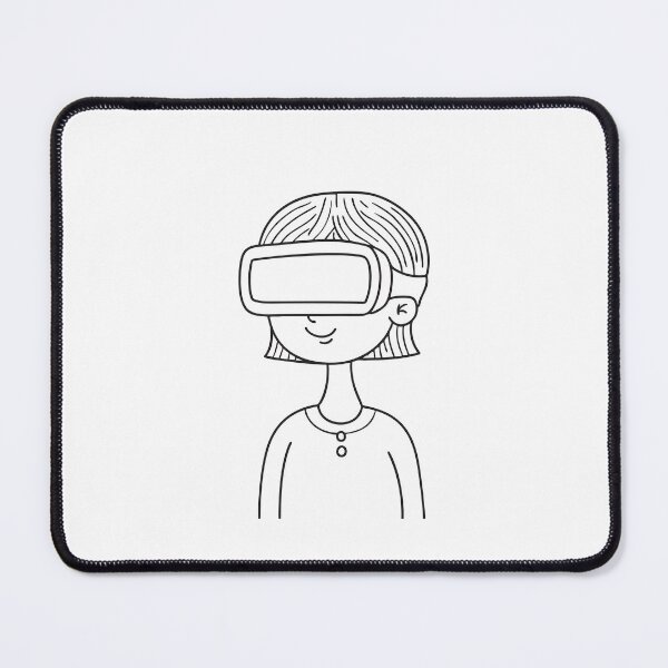 Item preview, A Girl wearing a virtual reality headset designed and sold by rasagamastore.