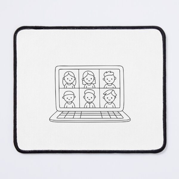 Item preview, A group of people in a virtual meeting on a laptop screen designed and sold by rasagamastore.