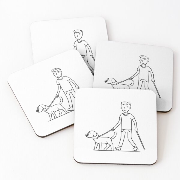 Item preview, A guide dog leading a visually impaired person designed and sold by rasagamastore.