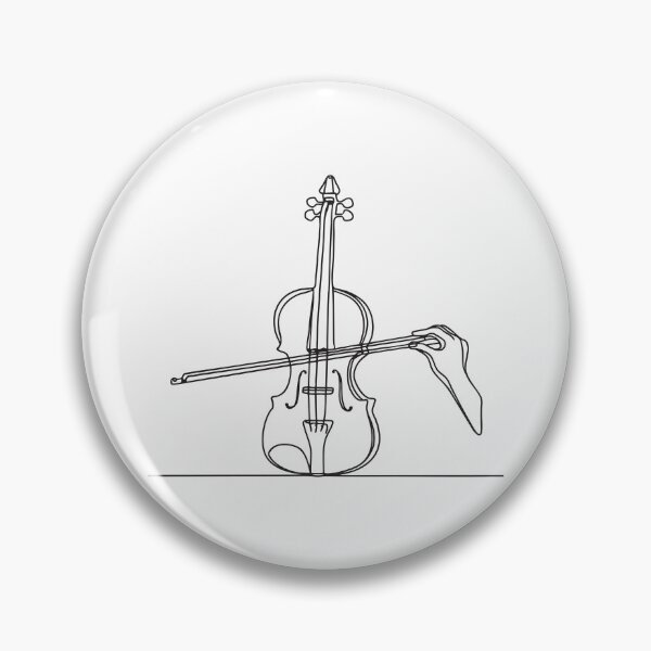 Item preview, A hand drawing the bow across a Violin strings designed and sold by rasagamastore.