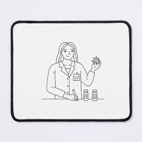 Item preview, A laboratory technician labeling virus containers designed and sold by rasagamastore.