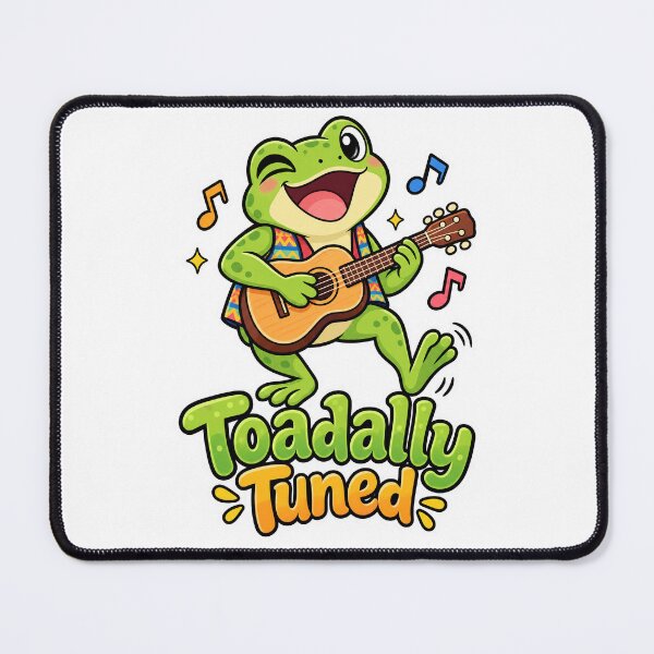 Item preview, Toadally Tuned – Cute Frog Guitar Cartoon designed and sold by Isliath.