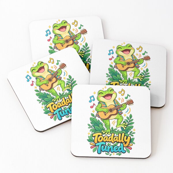 Item preview, Toadally Tuned – Cute Frog Guitar Cartoon designed and sold by Isliath.