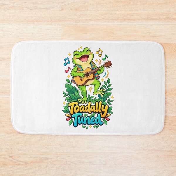 Item preview, Toadally Tuned – Cute Frog Guitar Cartoon designed and sold by Isliath.