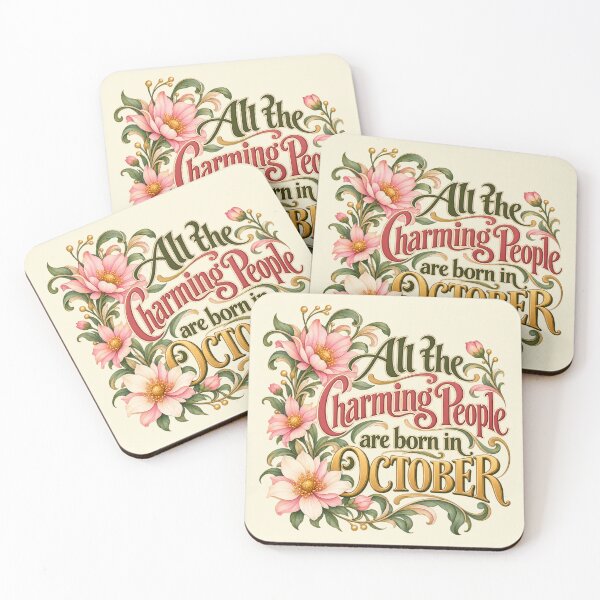 Item preview, All the Charming People Are Born in October Art Nouveau designed and sold by Fun In The Sun .