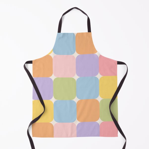 Item preview, Soft colourful mid-century modern geometric square grid in pastel colours designed and sold by PrettywithColor.