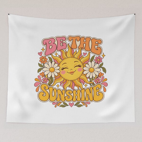 Item preview, Be The Sunshine, Cute Groovy Sun Daisy Flowers 70s designed and sold by graphic-genie.