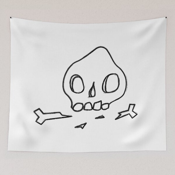 Item preview, Grunge Skull Sketch Indie Streetwear designed and sold by underdog_seller.