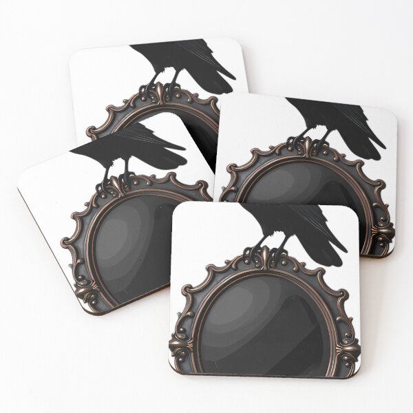 Item preview, Gothic Raven Antique Bronze Scrying Mirror designed and sold by IllumeInk.