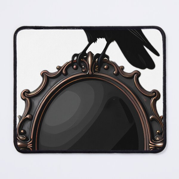 Item preview, Gothic Raven Antique Bronze Scrying Mirror designed and sold by IllumeInk.