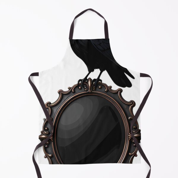 Item preview, Gothic Raven Antique Bronze Scrying Mirror designed and sold by IllumeInk.