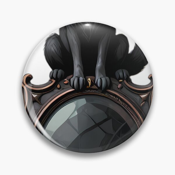 Item preview, Gothic Shadow Wolf Cub Carved Obsidian Mirror designed and sold by IllumeInk.