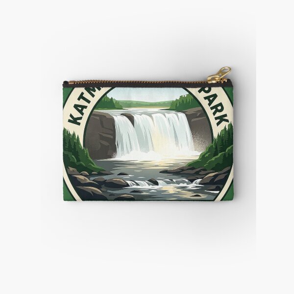 Item preview, Brooks Falls Katmai Circular Midday Park Sticker designed and sold by DetourDgn.