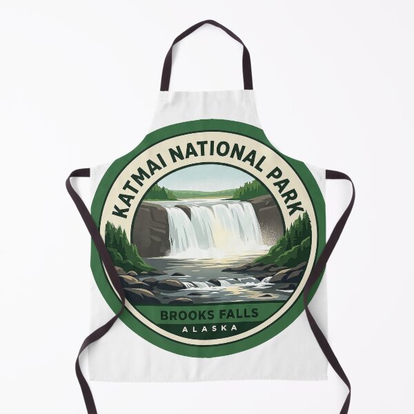 Item preview, Brooks Falls Katmai Circular Midday Park Sticker designed and sold by DetourDgn.
