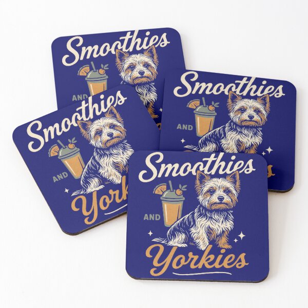 Item preview, Smoothies and Yorkies Classic - Yorkshire Terrier Lover Apparel designed and sold by PrintSpire Studios.