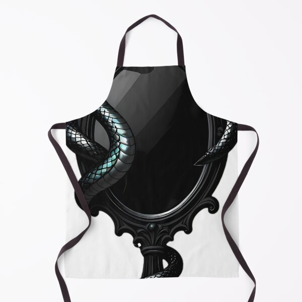 Item preview, Gothic Black Viper Serpent Coiled Obsidian Mirror designed and sold by IllumeInk.