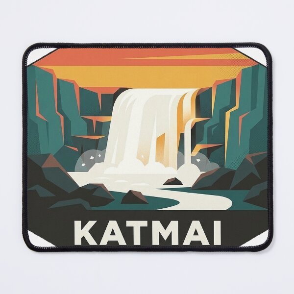 Item preview, Katmai Brooks Falls Sunset Geometric Hexagon Sticker designed and sold by DetourDgn.