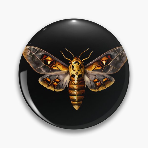 Item preview, Gothic Deaths-Head Hawkmoth Obsidian Scrying Mirror designed and sold by IllumeInk.