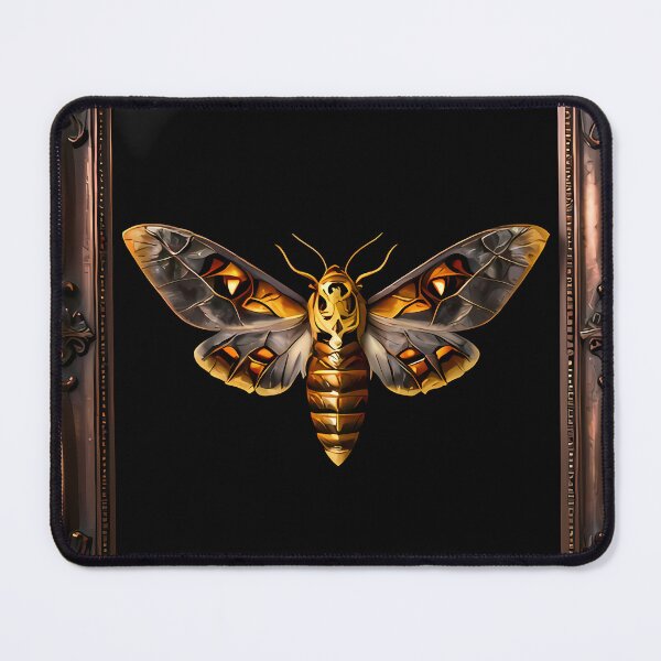 Item preview, Gothic Deaths-Head Hawkmoth Obsidian Scrying Mirror designed and sold by IllumeInk.