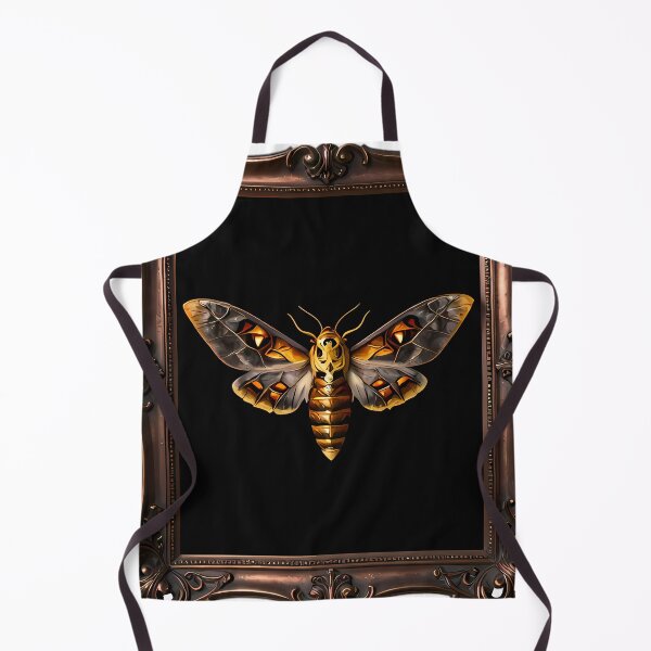 Item preview, Gothic Deaths-Head Hawkmoth Obsidian Scrying Mirror designed and sold by IllumeInk.