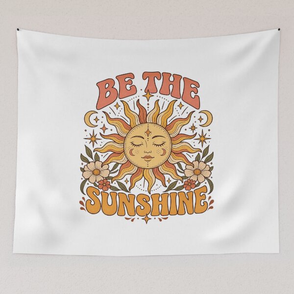 Item preview, Be The Sunshine, Celestial Vintage Sun Boho Flowers designed and sold by graphic-genie.