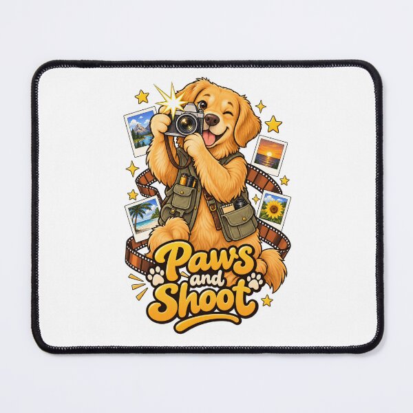 Item preview, Paws and Shoot – Cute Dog Photographer Cartoon designed and sold by Isliath.