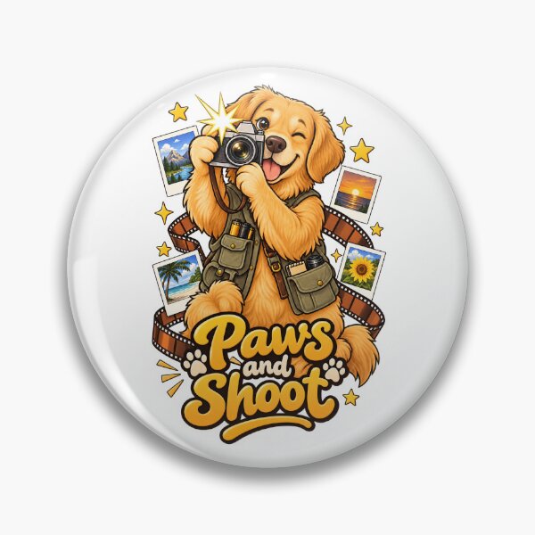 Item preview, Paws and Shoot – Cute Dog Photographer Cartoon designed and sold by Isliath.