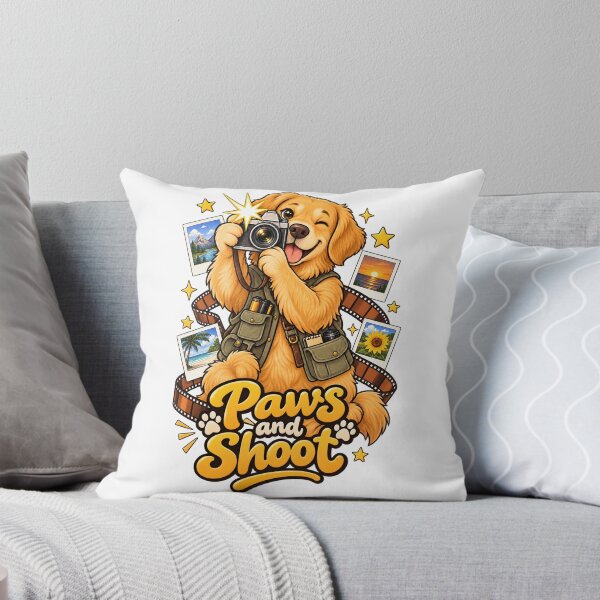Item preview, Paws and Shoot – Cute Dog Photographer Cartoon designed and sold by Isliath.